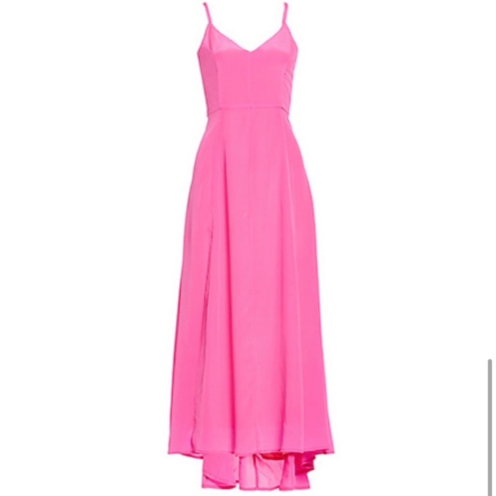 🩷Line & Dot Grace Silk Cami Dress in Neon Pink, 100% Silk Sz S 🩷